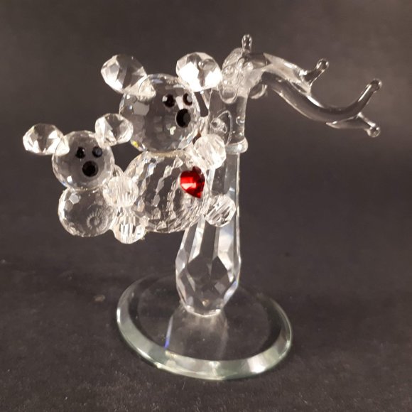 Beautiful Vintage Crystal Symphony austrian fine crystal teddy bears figurine - Picture 9 of 11